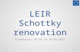 LEIR Schottky renovation M.Andersen –BE-BI-SW 29/05/2013.