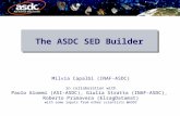 The ASDC SED Builder Milvia Capalbi (INAF-ASDC) in collaboration with Paolo Giommi (ASI-ASDC), Giulia Stratta (INAF-ASDC), Roberto Primavera (ElsagDatamat)