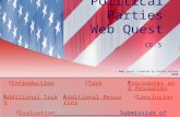 Political Parties Web Quest CE.5  Introduction Introduction  Task Task  Procedures and Resources Procedures and Resources  Additional Tasks Additional.