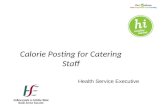 Calorie Posting for Catering Staff Health Service Executive.