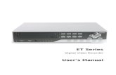 1 ET Series Digital Video Recorder User ’ s Manual.