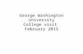George Washington University College visit February 2015.