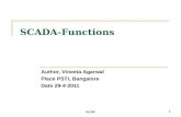 NLDC 1 SCADA-Functions Author, Vineeta Agarwal Place PSTI, Bangalore Date 29-4-2011.