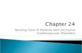 Nursing Care of Patients with Occlusive Cardiovascular Disorders.