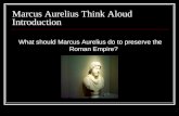 Marcus Aurelius Think Aloud Introduction What should Marcus Aurelius do to preserve the Roman Empire?