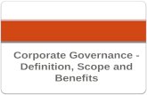 Corporate Governance - Definition, Scope and Benefits.