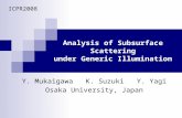 Analysis of Subsurface Scattering under Generic Illumination Y. Mukaigawa K. Suzuki Y. Yagi Osaka University, Japan ICPR2008.