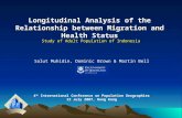 Longitudinal Analysis of the Relationship between Migration and Health Status Study of Adult Population of Indonesia Salut Muhidin, Dominic Brown & Martin.