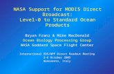 NASA Support for MODIS Direct Broadcast: Level-0 to Standard Ocean Products Bryan Franz & Mike MacDonald Ocean Biology Processing Group NASA Goddard Space.