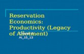 Reservation Economics: Productivity (Legacy of Allotment) Chapter 6 AI_15_13.