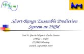 Short-Range Ensemble Prediction System at INM José A. García-Moya & Carlos Santos SMNT – INM COSMO Meeting Zurich, September 2005.