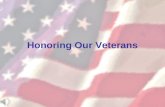 Honoring Our Veterans. AIR FORCE CHARLES R BYRD CMSGT May 16, 1968- December 21, 1989.