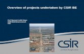 Overview of projects undertaken by CSIR BE Prof Wynand JvdM Steyn CSIR Built Environment TUT.