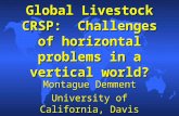 Global Livestock CRSP: Challenges of horizontal problems in a vertical world? Montague Demment University of California, Davis.