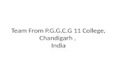 Team From P.G.G.C.G 11 College, Chandigarh, India.