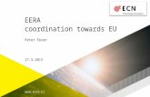 Www.ecn.nl EERA coordination towards EU Peter Eecen 27-3-2013.