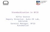 Standardisation in RFID Alfio Grasso Deputy Director, Auto-ID Lab, Adelaide General Manager, RFID Automation.