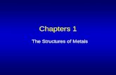 Chapters 1 The Structures of Metals. Chapter 1 Outline Figure 1.1 An outline of the topics described in Chapter 1.
