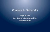 Chapter 4- Networks Page 80-84 By: Seem, Mohammad W, Mohammad.