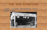 Fun and Diversion  Coney Island Amusement Park 1900-1920.