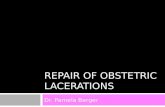 REPAIR OF OBSTETRIC LACERATIONS Dr. Pamela Berger.