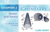 CHAPTER 2 Matter and Atoms 2.3 Mixtures and Solutions.