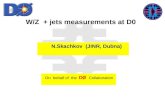 W/Z + jets measurements at D0 On behalf of the DØ Collaboration N.Skachkov (JINR, Dubna)