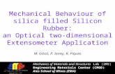 Mechanical Behaviour of silica filled Silicon Rubber: an Optical two-dimensional Extensometer Application Mechanics of Materials and Structures Lab (2MS)