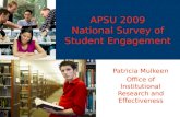 APSU 2009 National Survey of Student Engagement Patricia Mulkeen Office of Institutional Research and Effectiveness.