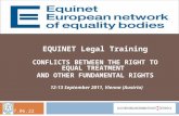 EQUINET Legal Training CONFLICTS BETWEEN THE RIGHT TO EQUAL TREATMENT AND OTHER FUNDAMENTAL RIGHTS 12-13 September 2011, Vienna (Austria) 07.10.2015 г.