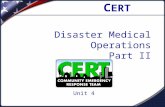 Disaster Medical Operations Part II Unit 4 C ERT.