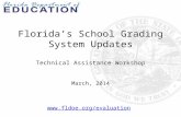 Florida’s School Grading System Updates Technical Assistance Workshop March, 2014 .