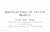 Applications of LP/ILP Models Tran Van Hoai Faculty of Computer Science & Engineering HCMC University of Technology 2010-20111Tran Van Hoai.