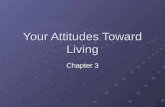 Your Attitudes Toward Living Chapter 3. Positive and Negative Attitudes Attitudes are learned behaviors that we develop as we interact with our environments.