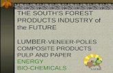THE SOUTH’S FOREST PRODUCTS INDUSTRY of the FUTURE LUMBER -VENEER-POLES COMPOSITE PRODUCTS PULP AND PAPER ENERGY BIO-CHEMICALS.
