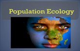 Population - an interbreeding group of individuals of a single species that occupy the same general area.  Community- interacting populations that.