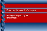 Bacteria and Viruses Brought to you by Mr. Brinkman.