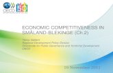 ECONOMIC COMPETITIVENESS IN SMÅLAND-BLEKINGE (Ch.2) Yancy Vaillant Regional Development Policy Division Directorate for Public Governance and Territorial.