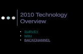 2010 Technology Overview SURVEY WIKI BACKCHANNEL.