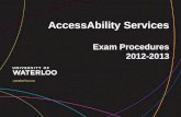 AccessAbility Services Exam Procedures 2012-2013.