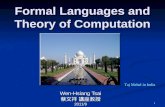 1 Formal Languages and Theory of Computation Wen-Hsiang Tsai 蔡文祥 講座教授 2011/9 Taj Mahal in India