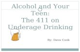 Alcohol and Your Teen: The 411 on Underage Drinking By: Dava Cook