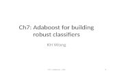 Ch7: Adaboost for building robust classifiers KH Wong Ch7. Adaboost, V5b 1.