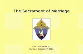 The Sacrament of Marriage USCCA Chapter 21 Thursday, October 08, 2015Thursday, October 08, 2015Thursday, October 08, 2015Thursday, October 08, 2015.