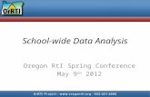 School-wide Data Analysis Oregon RtI Spring Conference May 9 th 2012.