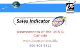 Assessments of the USA & Canada  800-808-6311.