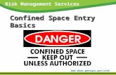 Www.doas.georgia.gov/risk Risk Management Services Confined Space Entry Basics.