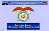 CASCOM -- TRAINING DIRECTORATE QUARTERMASTER DIVISION Slide 1 Supervise Supply Operations at the Company Level.