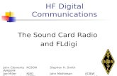HF Digital Communications The Sound Card Radio and FLdigi John ClementsKC9ONStephen H. SmithWA8LMF Joe MillerKJ8OJohn Mathieson AC8JW Brian Johnston W8TFIAugust.