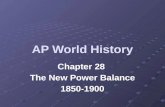AP World History Chapter 28 The New Power Balance 1850-1900.